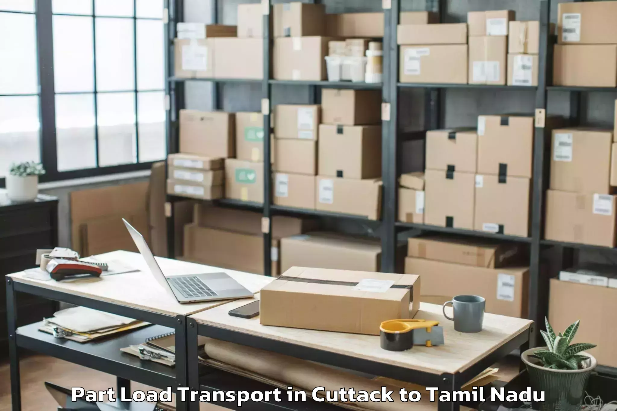 Cuttack to Kottaiyur Part Load Transport Booking